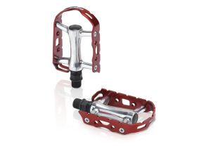 XLC Pedal de bicicleta PD-M15 Ultralight V (plata / rojo)