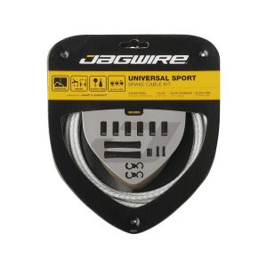 Jagwire Juego de cables de freno deportivo universal (trenzado blanco)