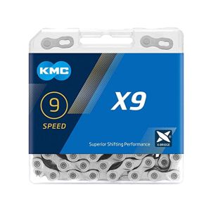 KMC X9 Fahrradkette (114 Glieder | 9-fach | silber)