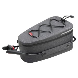 KLICKfix Bolsa de sillín Contour Waterproof SA (gris | 4 litros | incluye adaptador Contour)