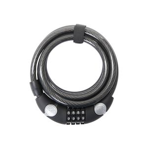 Contec EcoLoc cerradura de combinación de cable en espiral (185cmx12mm | negro / gris)