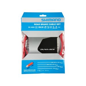 Shimano Juego de cables de freno Dura Ace BC-9000 polímero (rojo)