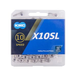 KMC Cadena de bicicleta X10SL (114 eslabones | plata)