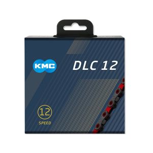KMC Cadena de bicicleta DLC12 (126 eslabones / roja)