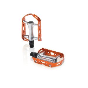XLC Pedal de bicicleta PD-M15 Ultralight V (plata / naranja)